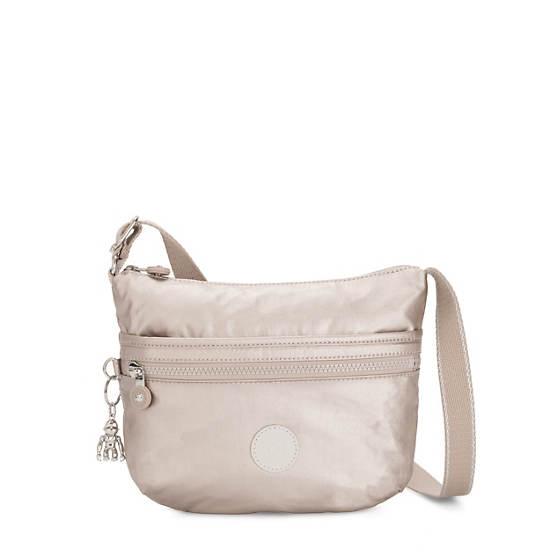 Kipling Arto Small Metallic Crossbody Veske Beige | NO 2131NW